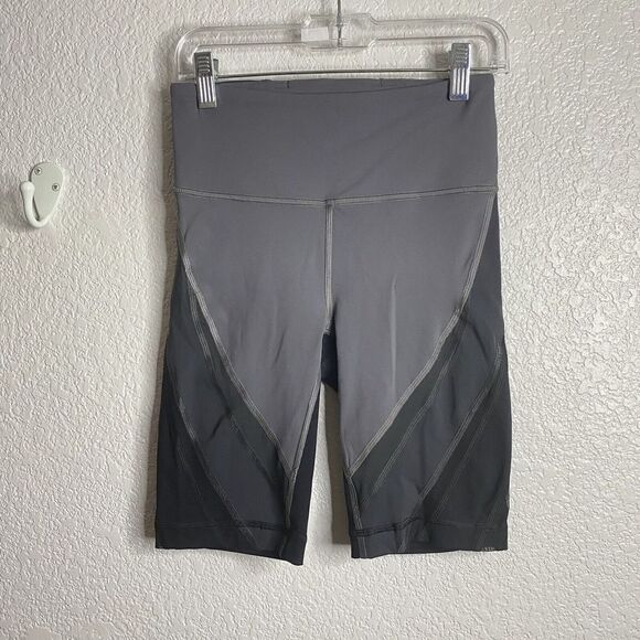 Lululemon Color Me Ombre Bike Short Black Gray 9" YogA 4 Athletic Gym Biker - Picture 7 of 12